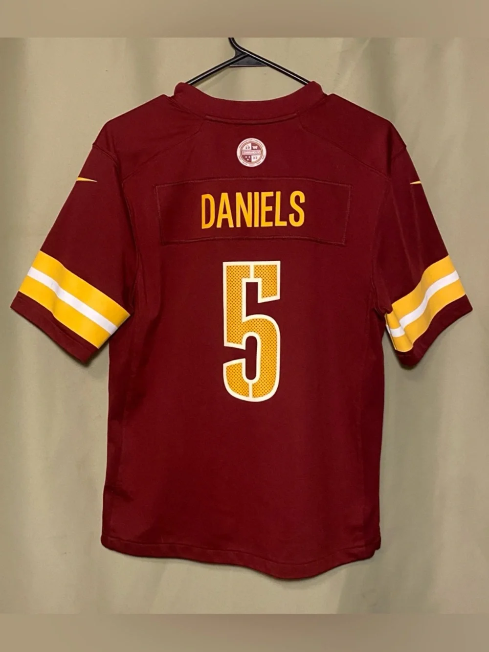Jayden Daniels Nike On Field Washington Commanders #5 Jersey burgundy L 14/16